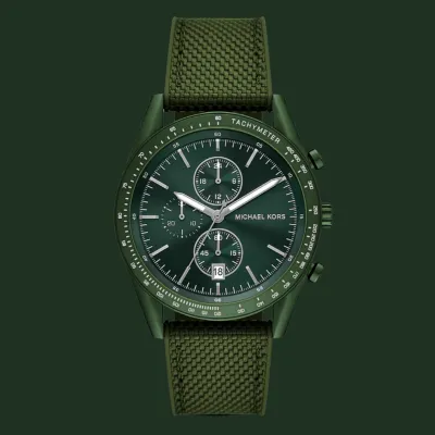 Men's Michael Kors Oversized Warren Green Watch 